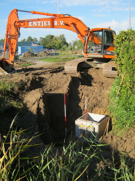 Een laatste kiek op het gat bij "de punt van Snip".... Een Kijlstra-blok in de diepte. (Later blijkt hij toch weer verhoogd geplaatst....)