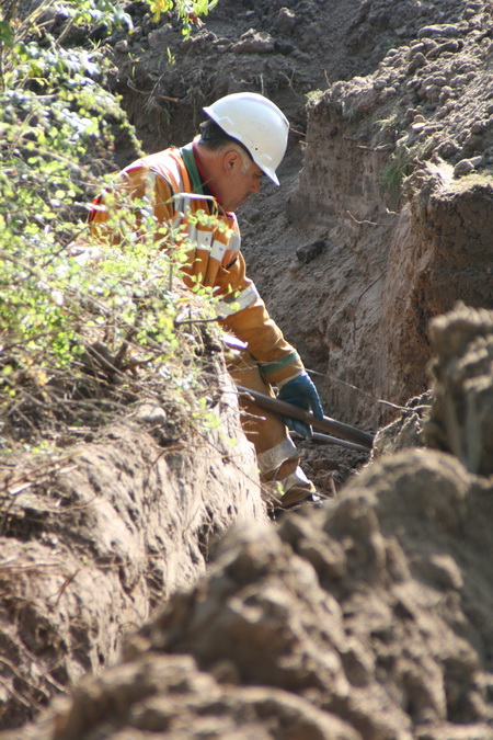 Soms lijkt het net alsof er loopgraven worden gerealiseerd.....