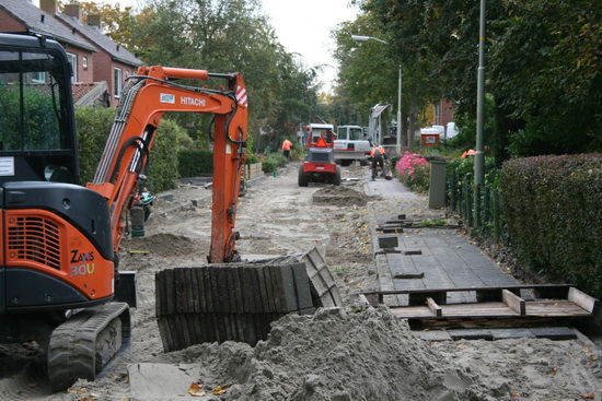 Donderdagmorgenbeeld van de Norritsstraat, er is nog veel te doen....